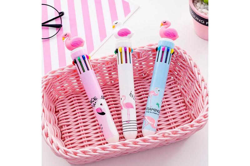 Whimsical Animal Themed 10-Colour Ball Point Pen Pens One Dollar Only