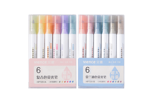 6-Piece Highlighter Set Everyday Stationery One Dollar Only
