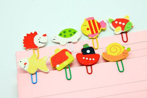 12 Piece Wooden Paper Clips Everyday Stationery One Dollar Only