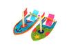 DIY Colouring Wooden Sailboat Art Craft & D.I.Y One Dollar Only