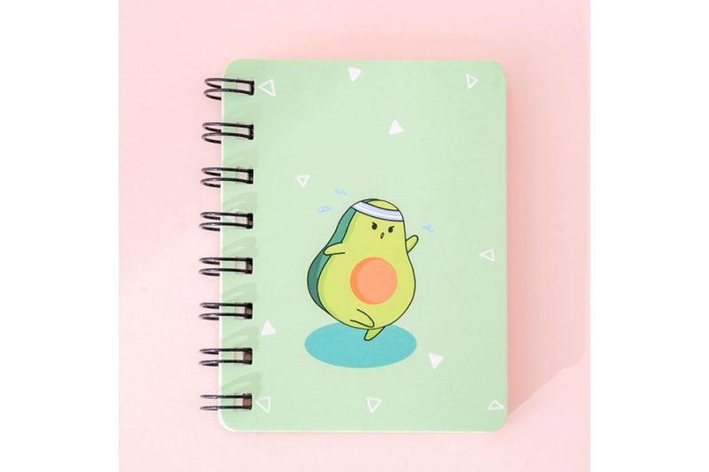 Whimsical Avocado Theme Spiral Notebook Notebooks One Dollar Only