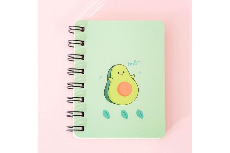 Whimsical Avocado Theme Spiral Notebook Notebooks One Dollar Only
