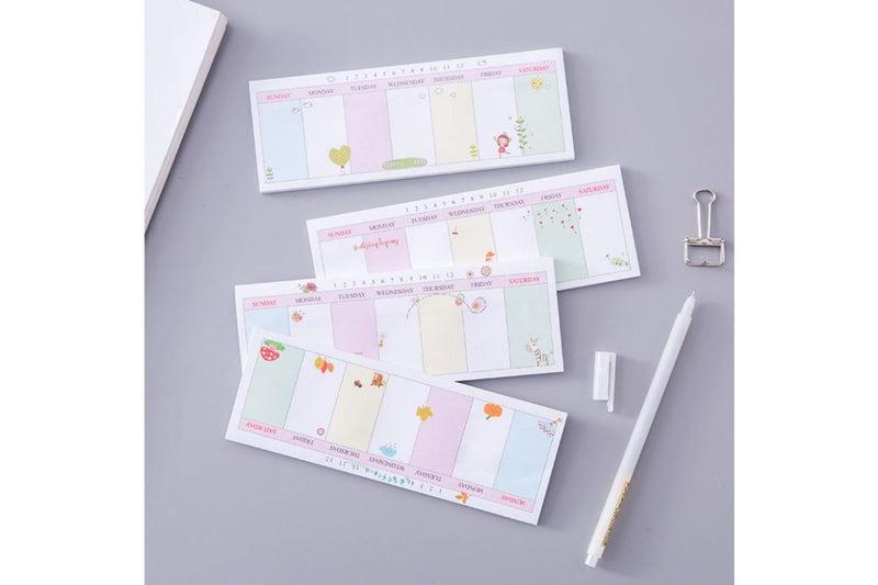 Whimsical Floral Theme Weekly Planner NOTEPADS/PLANNER One Dollar Only