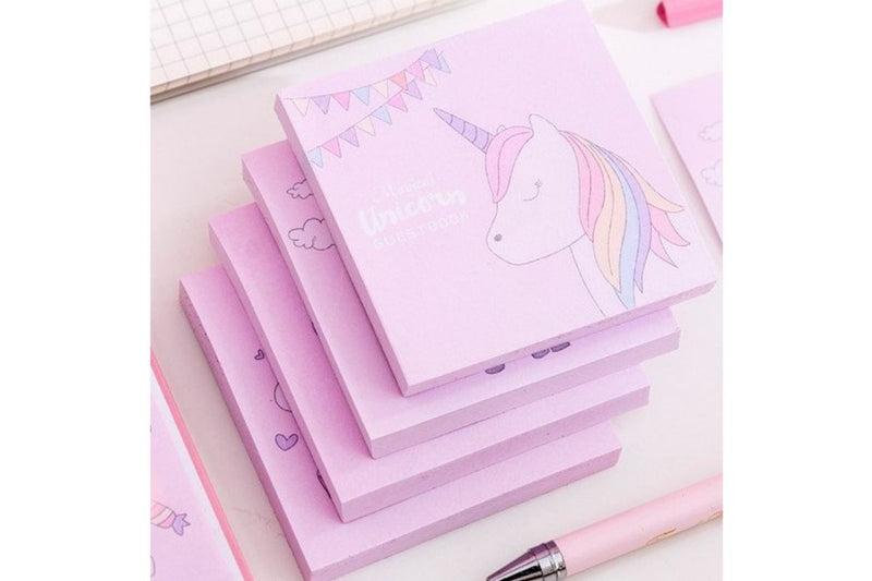 Whimsical Unicorn Rainbow Design Sticky Notes Pad Stickers One Dollar Only