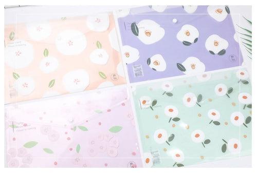 Floral Design PP Button File (Pack of 12pcs) Files and Folders One Dollar Only