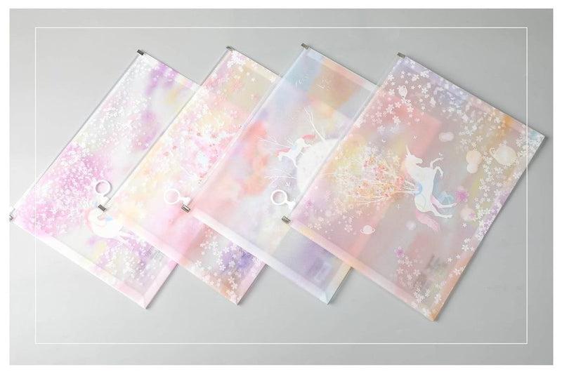 Unicorn Design Translucent Zip File Case (A4) Cases One Dollar Only