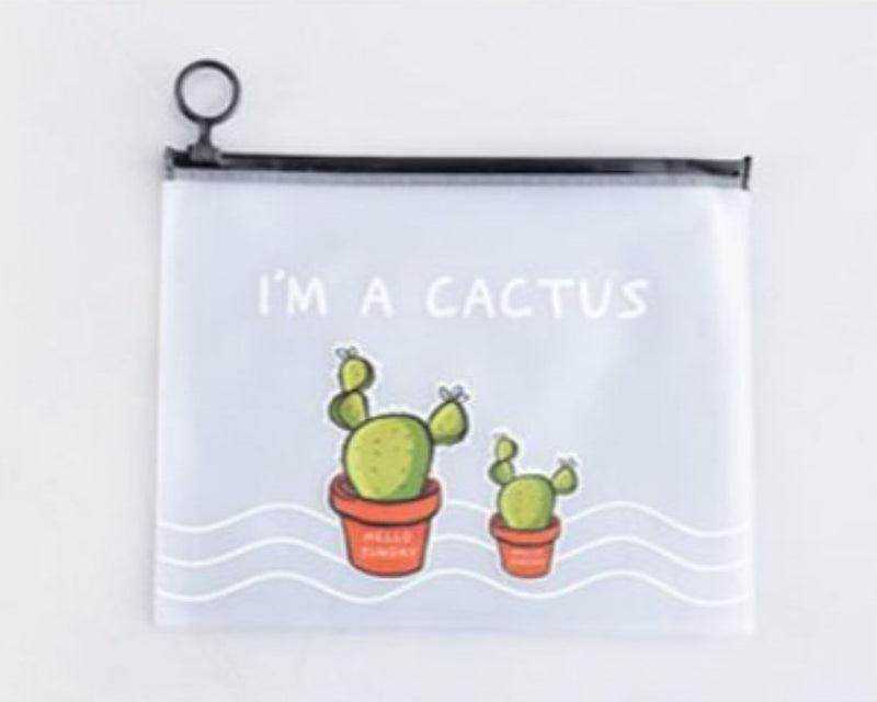 2 Cactus Plants Design Zip Case Cases One Dollar Only