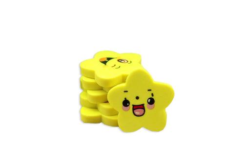 Star Smiley Emoji 3 Piece Eraser Set Erasers One Dollar Only