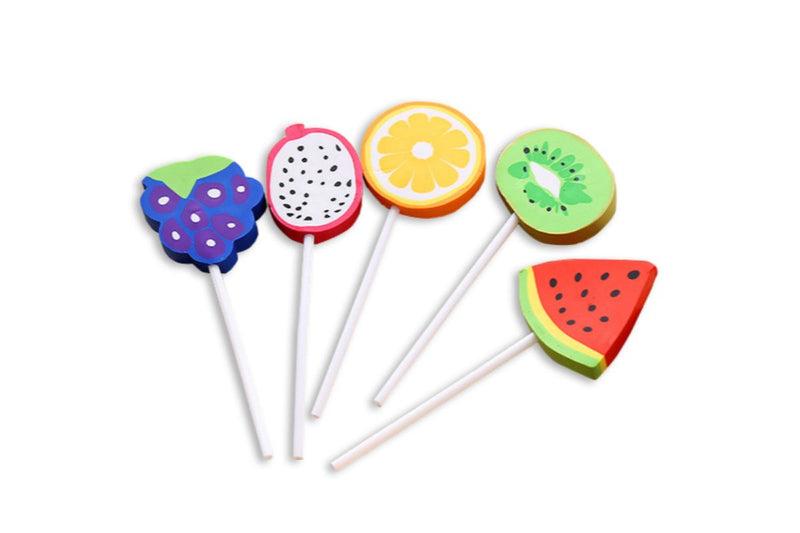 Fruit Lollipop Design Erasers Erasers One Dollar Only