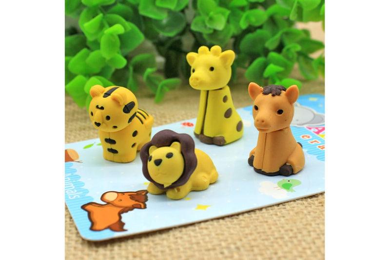 Mini Animal Themed 4 Piece Eraser Set Under $2 | SG Erasers Dollar  Collections | Singapore Trusted Brand - One Dollar Only