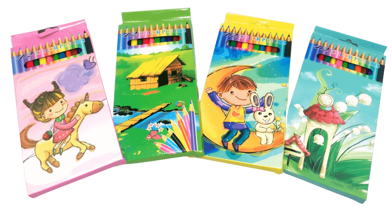 Flat Color Pencil Set Colouring Materials One Dollar Only