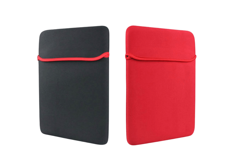 14 Inches 2 Tone Red Black Reversible Neoprene Laptop Sleeve Bags One Dollar Only