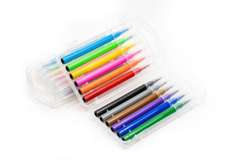 12 Colour Brush Pen Colouring Materials One Dollar Only