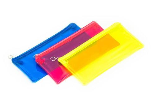 Neon PVC Zipper Pencil Case Cases One Dollar Only