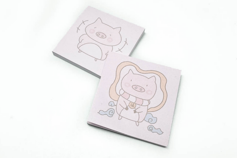 Cute Pig Design Notepad Post-it One Dollar Only