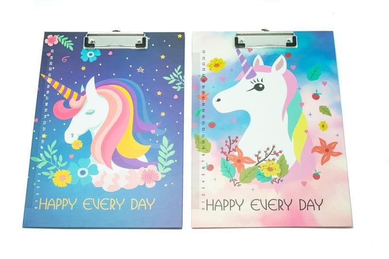 Unicorn Floral Design Clipboard Files and Folders One Dollar Only