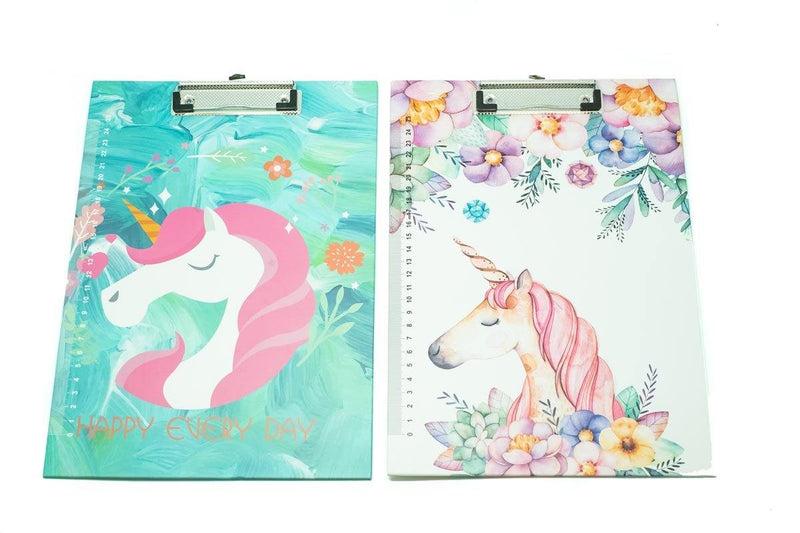 Unicorn Floral Design Clipboard Files and Folders One Dollar Only