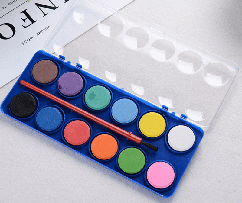 12 Colour Watercolour Palette Colouring Materials One Dollar Only