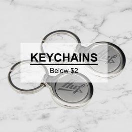 customized keychains under $2 with logo printing as cheap corporate gift ideas