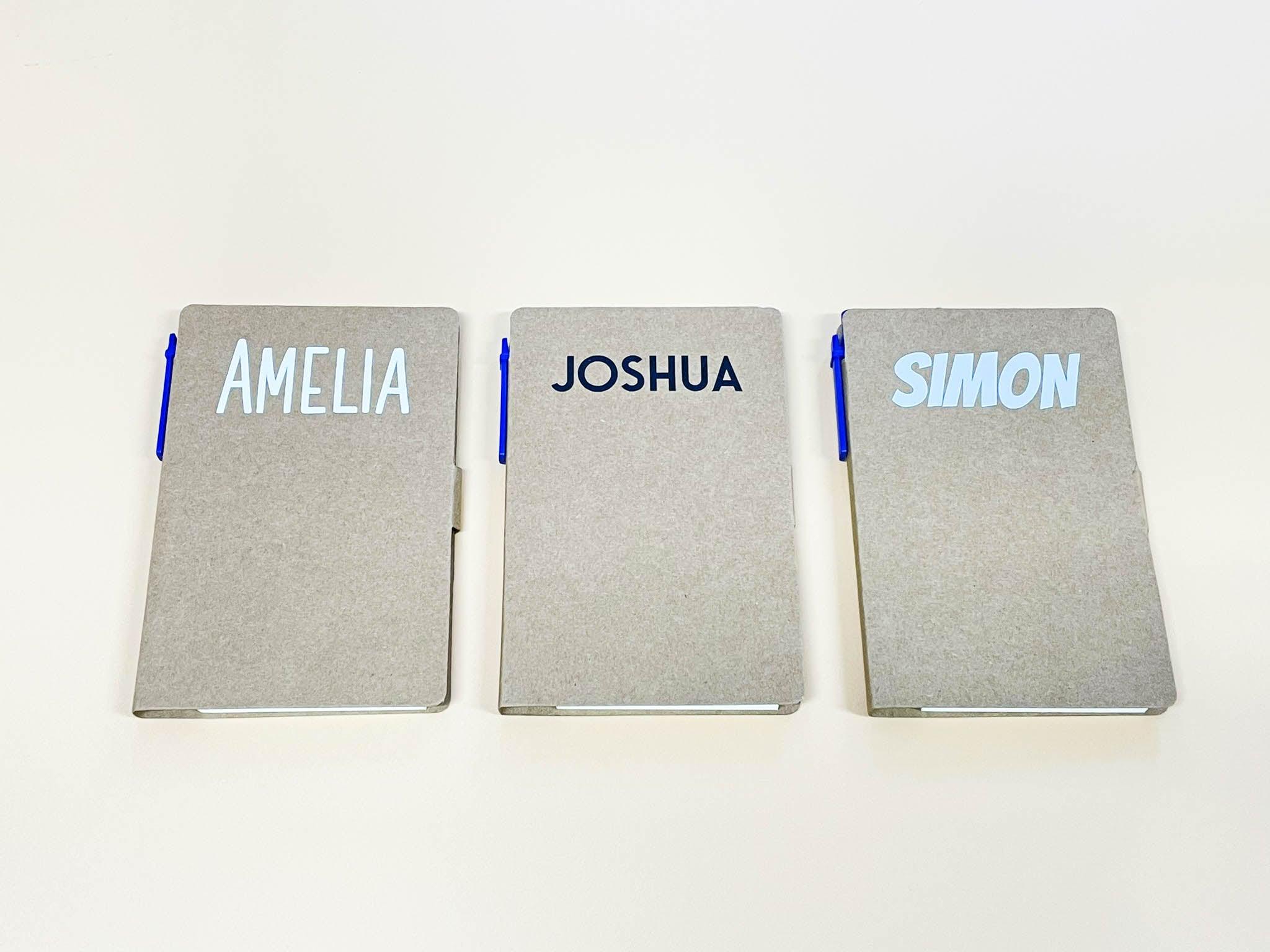 Personalised Gift Kraft Notebook With Pen